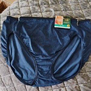 Vanity Fair Navy Hi-Cut Full Coverage Briefs